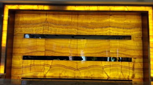 yellow onyx panels